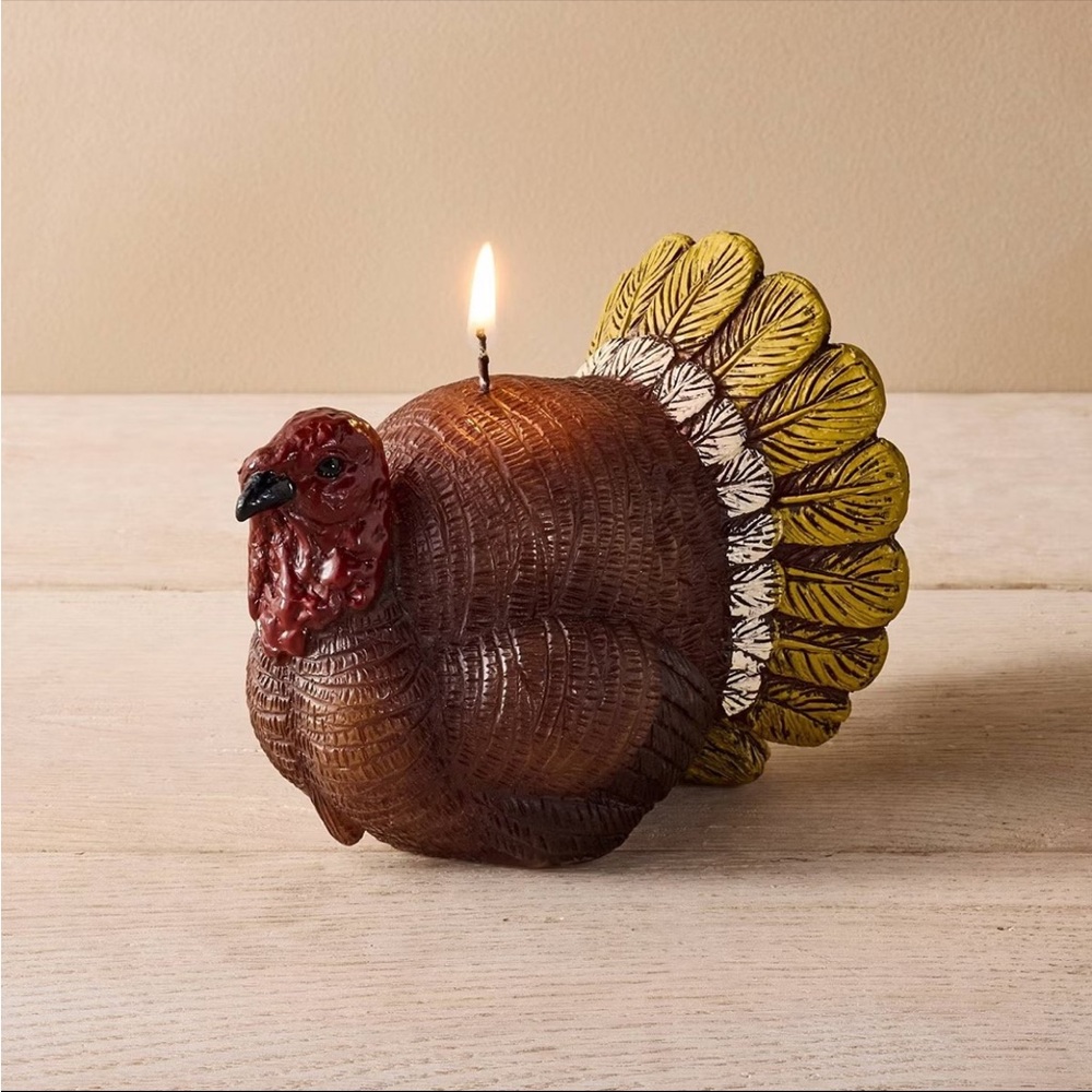 4.25" Wax Unscented Thanksgiving Turkey Sculpted Candle - John Derian for Target